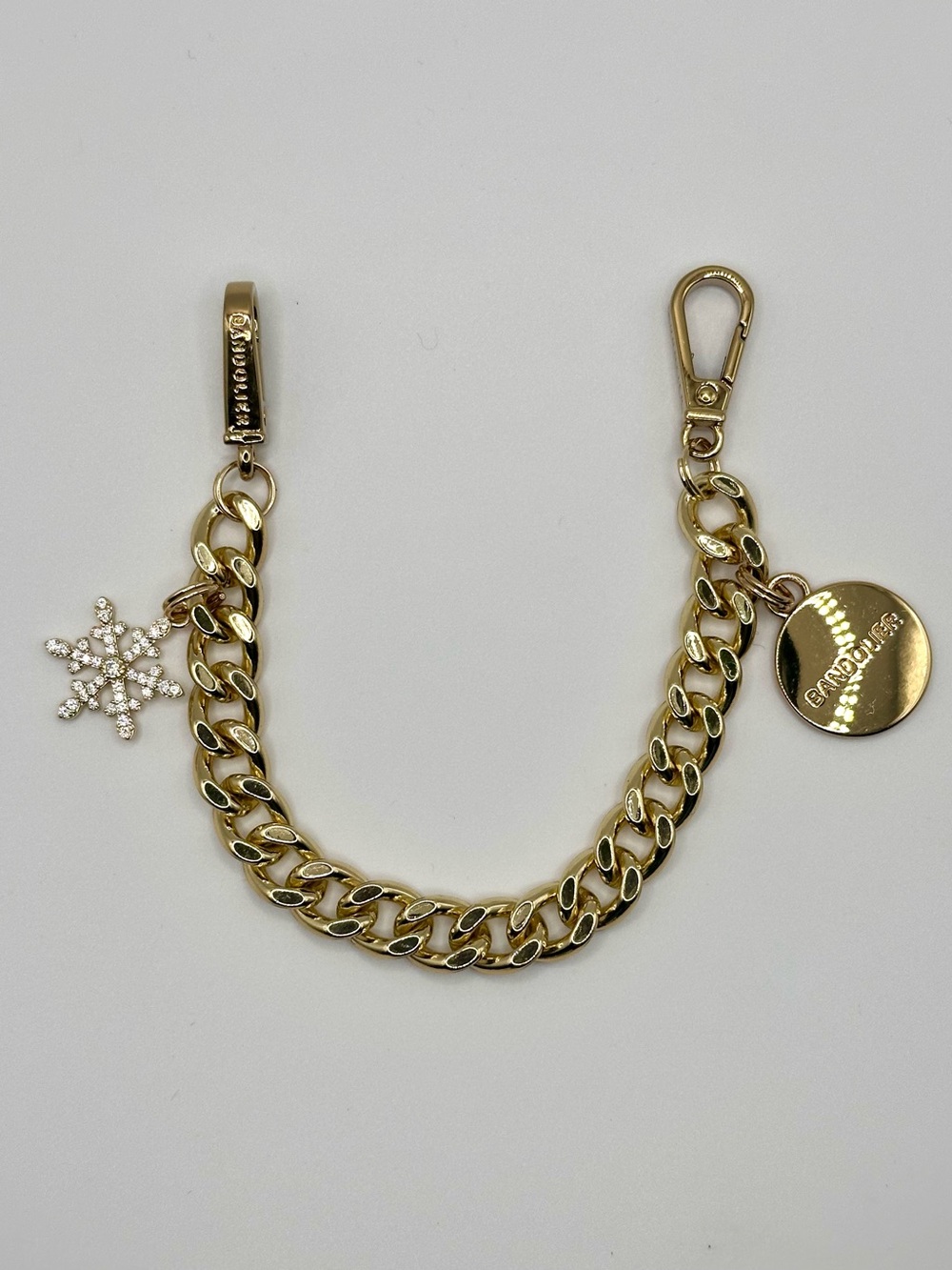 Bandolier Gold Chain Snowflake Charm Wristlet - Phone Charms